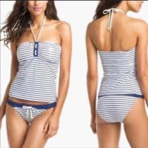 Sperry Deauville Stripe Tankini Swimsuit NWT Sz Medium - Picture 1 of 10